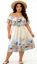 Picture of PLUS SIZE PRINTED DRESS WITH RUFFLED COLLAR